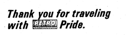 THANK YOU FOR TRAVELING WITH PETRO PRIDE. trademark