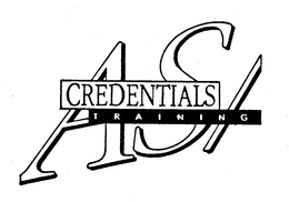 AS/CREDENTIALS TRAINING trademark