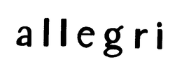 ALLEGRI trademark