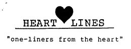 HEART LINES ONE LINERS FROM THE HEART trademark