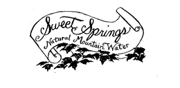 SWEET SPRINGS NATURAL MOUNTAIN WATER trademark