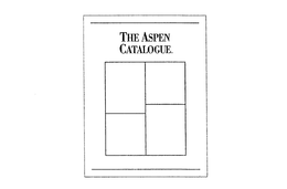 THE ASPEN CATALOGUE trademark