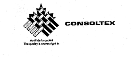 CONSOLTEX AU FIL DE LA QUALITE THE QUALITY IS WOVEN RIGHT IN trademark