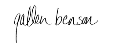 GALLEN BENSON trademark