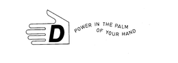 D POWER IN THE PALM OF YOUR HAND trademark