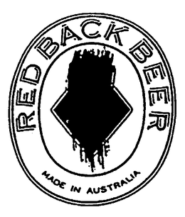 REDBACK BEER MADE IN AUSTRALIA trademark