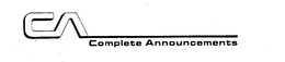 CA COMPLETE ANNOUNCEMENTS trademark