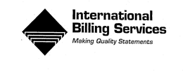 INTERNATIONAL BILLING SERVICES MAKING QUALITY STATEMENTS trademark