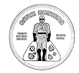 GERM BUSTERS INHIBITS BACTERIA GROWTH INHIBITS GERMS trademark