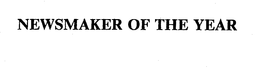 NEWSMAKER OF THE YEAR trademark