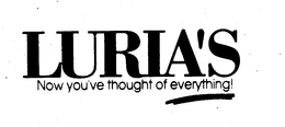 LURIA'S NOW YOU'VE THOUGHT OF EVERYTHING! trademark