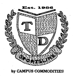 EST. 1986 TD SPORTSLINE BY CAMPUS COMMODITIES trademark