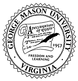 GEORGE MASON UNIVERSITY VIRGINIA FREEDOM AND LEARNING trademark