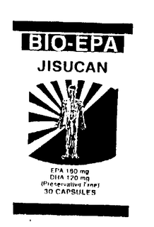 BIO-EPA JISUCAN EPA 180MG DHA 120MG PRESERVATIVE FREE 30 CAPSULES trademark
