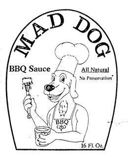 MAD DOG BBQ SAUCE trademark