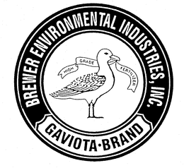 GAVIOTA-BRAND BREWER ENVIRONMENTAL INDUSTRIES, INC. HIGH GRADE FERTILIZER trademark