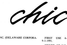 CHIC trademark