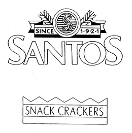 SANTOS SNACK CRACKERS SINCE 1.9.2.1 S trademark