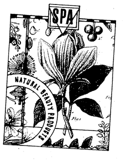 SPA NATURAL BEAUTY PRODUCTS trademark