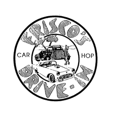 FRISCO'S DRIVE-IN CAR HOP HOME OF THE FAMOUS FRISCO BURGER trademark