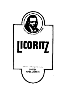LICORITZ THE FOUNDER SINCE 1891 AXEL M. LEOPOLD PRODUCED AND BOTTLED BY NORDEN WINES & SPIRITS trademark