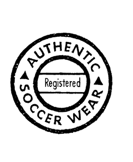 AUTHENTIC SOCCER WEAR REGISTERED trademark