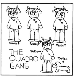 THE QUADRO GANG CANDY RANDY MANDY SANDY TAFFEE trademark