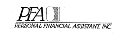 PFA PERSONAL FINANCIAL ASSISTANT, INC. trademark