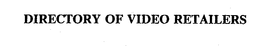 DIRECTORY OF VIDEO RETAILERS trademark