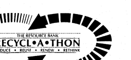 RECYCL-A-THON THE RESOURCE BANK REDUCE - REUSE - RENEW - RETHINK trademark