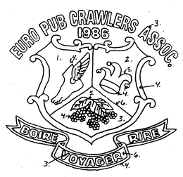 EURO PUB CRAWLERS ASSOC. 1986 BOIRE VOYAGER RIRE trademark
