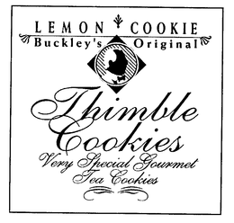 LEMON COOKIE BUCKLEY'S ORIGINAL THIMBLE COOKIES VERY SPECIAL GOURMET TEA COOKIES trademark