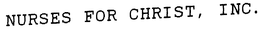 NURSES FOR CHRIST, INC. trademark