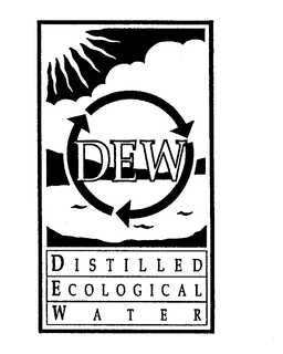 DEW DISTILLED ECOLOGICAL WATER trademark