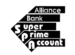 ALLIANCE BANK SUPER PRIME ACCOUNT trademark