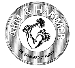 ARM & HAMMER THE STANDARD OF PURITY trademark