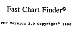 FAST CHART FINDER trademark