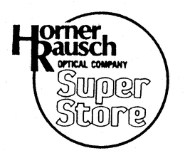 HORNER RAUSCH OPTICAL COMPANY SUPER STORE trademark