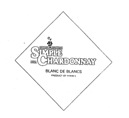 SIMPLE CHARDONNARY BLANC DE BLANCS PRODUCT OF FRANCE trademark
