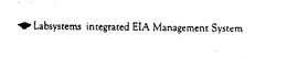 LABSYSTEMS INTEGRATED EIA MANAGEMENT SYSTEM trademark