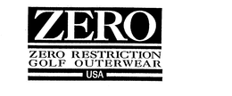 ZERO ZERO RESTRICTION GOLF OUTERWEAR USA trademark