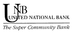 UNB UNITED NATIONAL BANK THE SUPER COMMUNITY BANK trademark