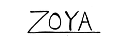 ZOYA trademark