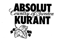 ABSOLUT COUNTRY OF SWEDEN KURANT trademark