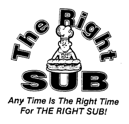 THE RIGHT SUB ANY TIME IS THE RIGHT TIME FOR THE RIGHT SUB! trademark