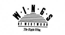 WINGS OF WESTWOOD THE RIGHT WING. trademark