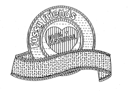 FUSSY FRIENDS 100% NATURAL trademark