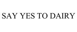 SAY YES TO DAIRY trademark