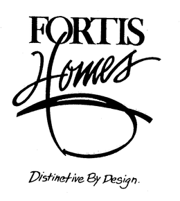 FORTIS HOMES DISTINCTIVE BY DESIGN trademark