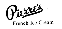 PIERRE'S FRENCH ICE CREAM trademark